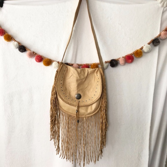 Vintage Handbags - {Overland} Vintage Soft Fringe Leather Purse